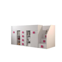 HOCHBETT 248,5/93/123 - Pink/Weiß, Holz (90/200cm) - MÖBEL KRYSPOL