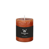 STUMPENKERZE Rustik Marble Style Dukat 80 x Ø 68 mm, 1 Stück - Terra cotta, Paraffin (8cm) - Wiedemann Kerzen