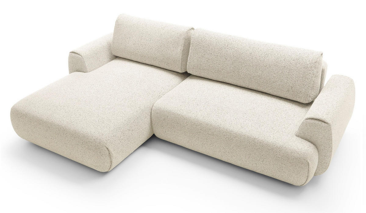 ECKSOFA mit Schlaffunktion 270 cm Ralto, Links, Creme - Creme, Holz (270/167cm) - Emporius