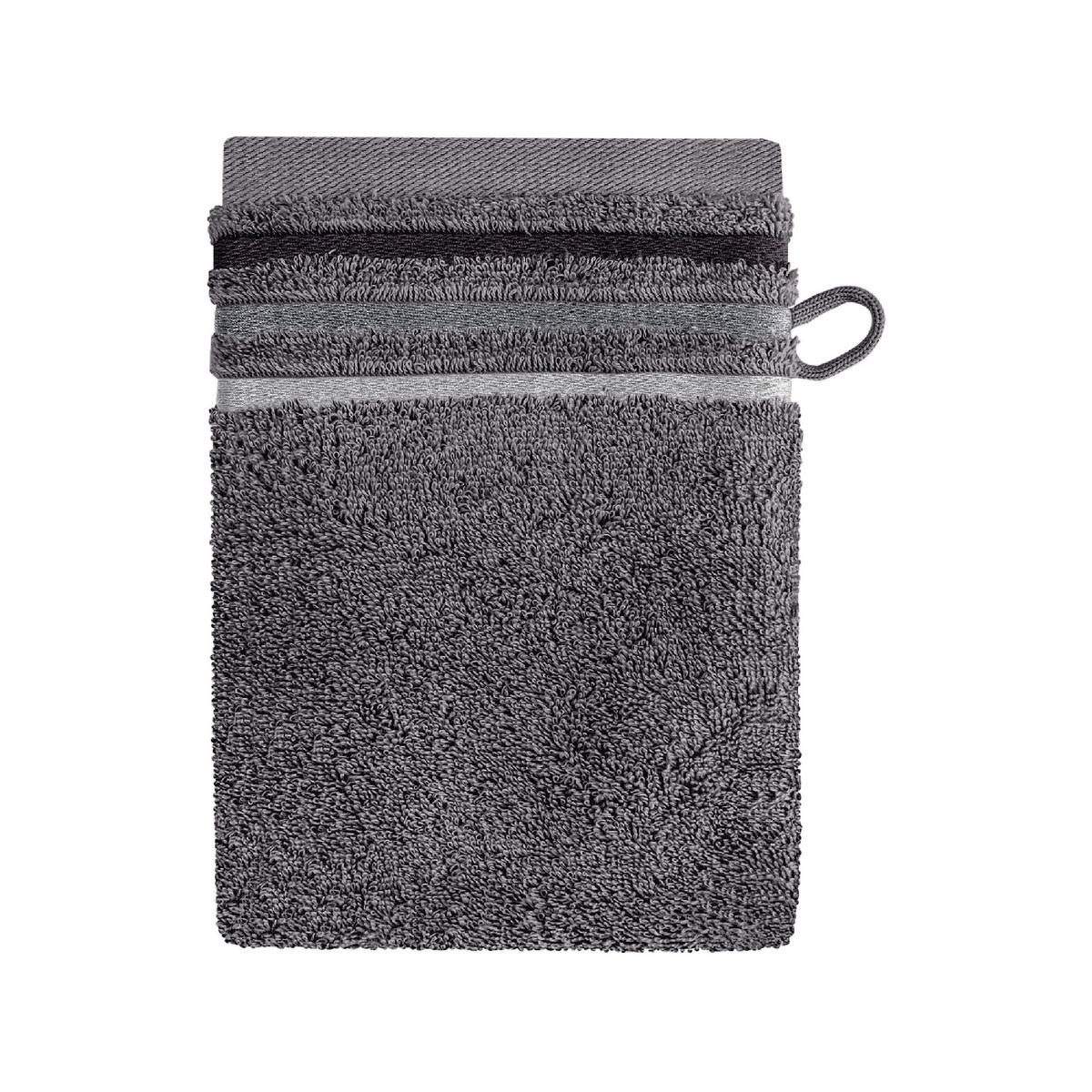 WASCHHANDSCHUHSET Skyline Color - 5-teilig - 16 x 22 cm - Dunkelgrau - Dunkelgrau, Textil (16/22cm) - SCHIESSER