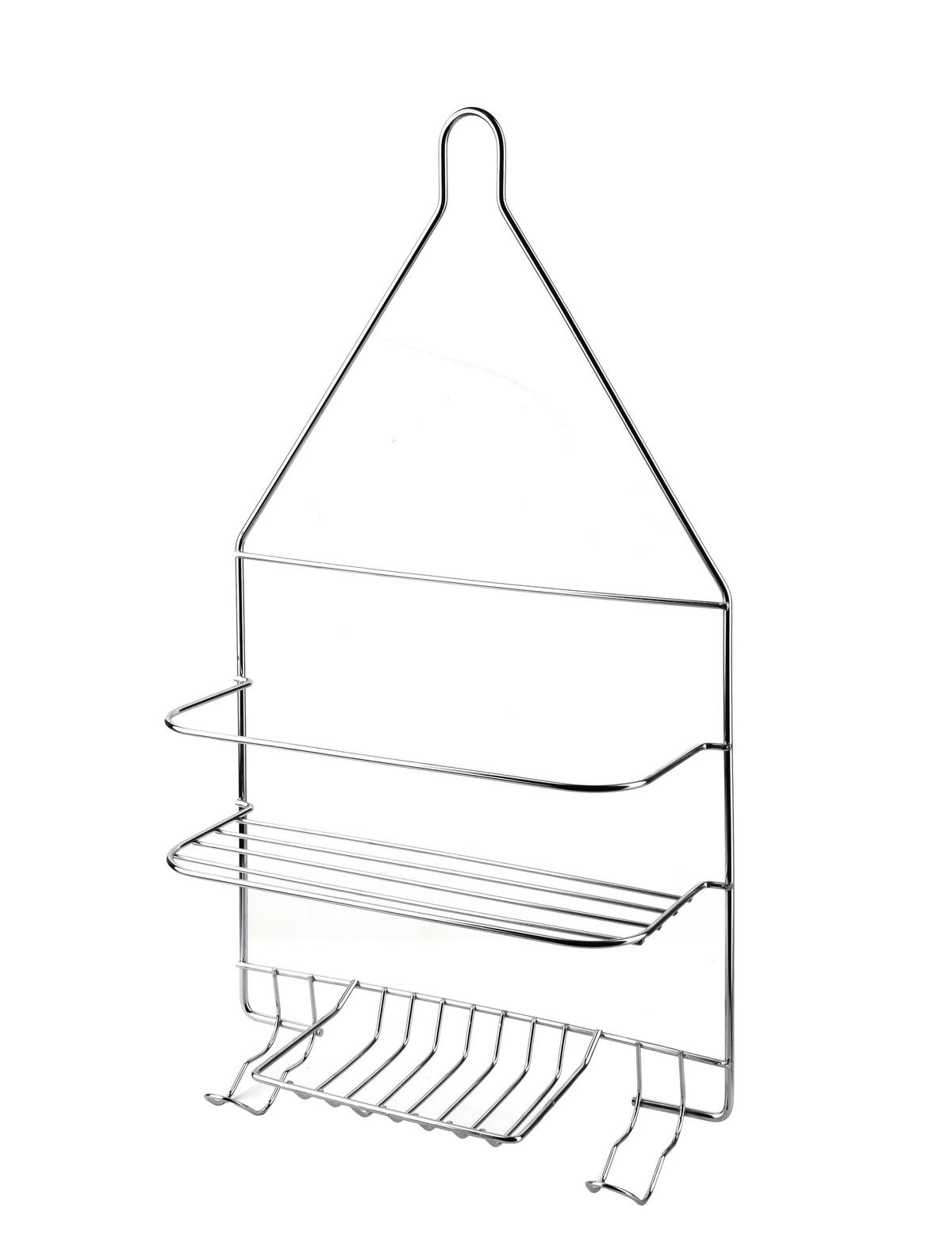 BADEZIMMERREGAL Carl 25/10/45cm Silber - Silberfarben, Metall (25/45/10cm) - Mondex