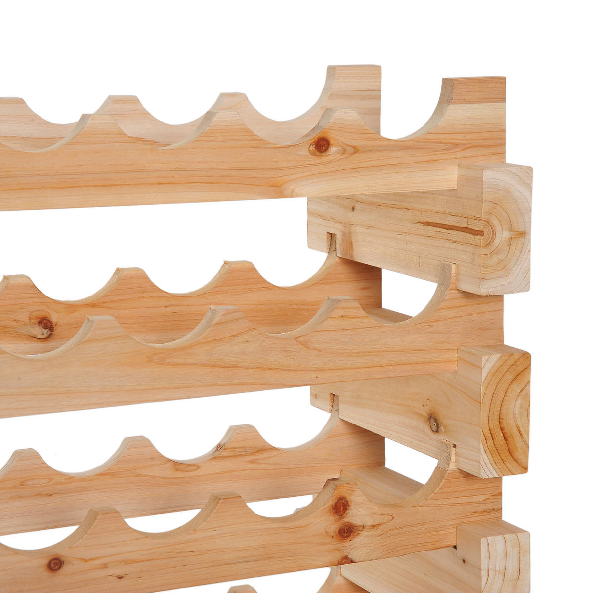 WEINREGAL DE-10994 6 Ebenen, 72 Flaschen, modulbar Naturholz - Naturfarben, Holzwerkstoff (114/85/28cm) - ComfortXL