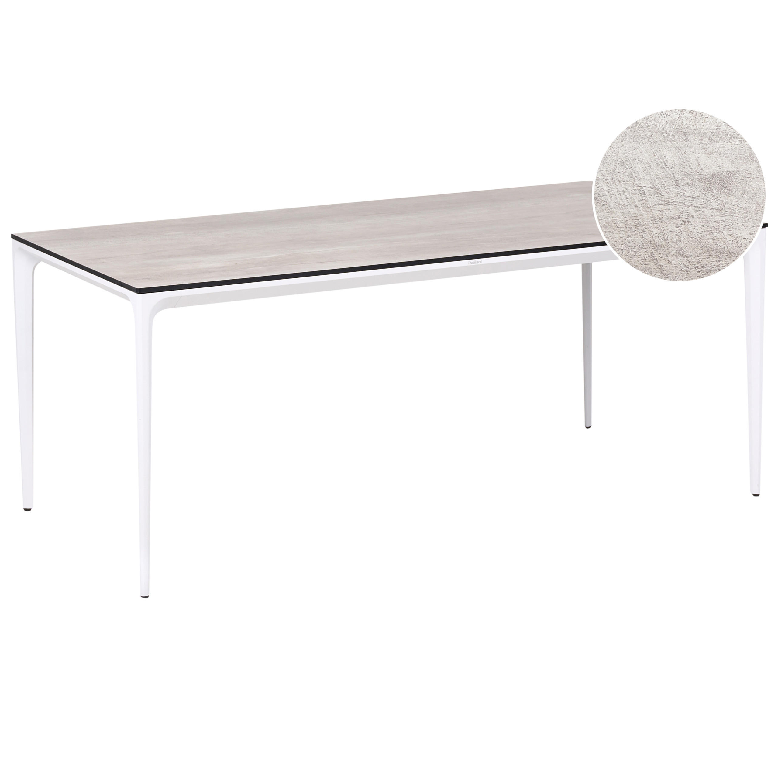 Beliani ZAHRADNÍ STŮL 180/90 cm Holzoptik Světle šedý Sovareto