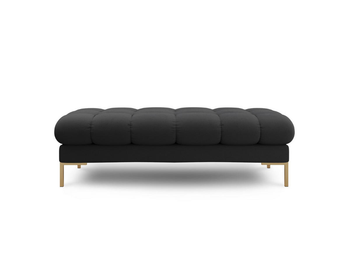 BANK Mamaia aus strukturiertem Stoff dunkelgrau 2 Sitzplätze - Dunkelgrau, Textil (133/41/62cm) - Micadoni