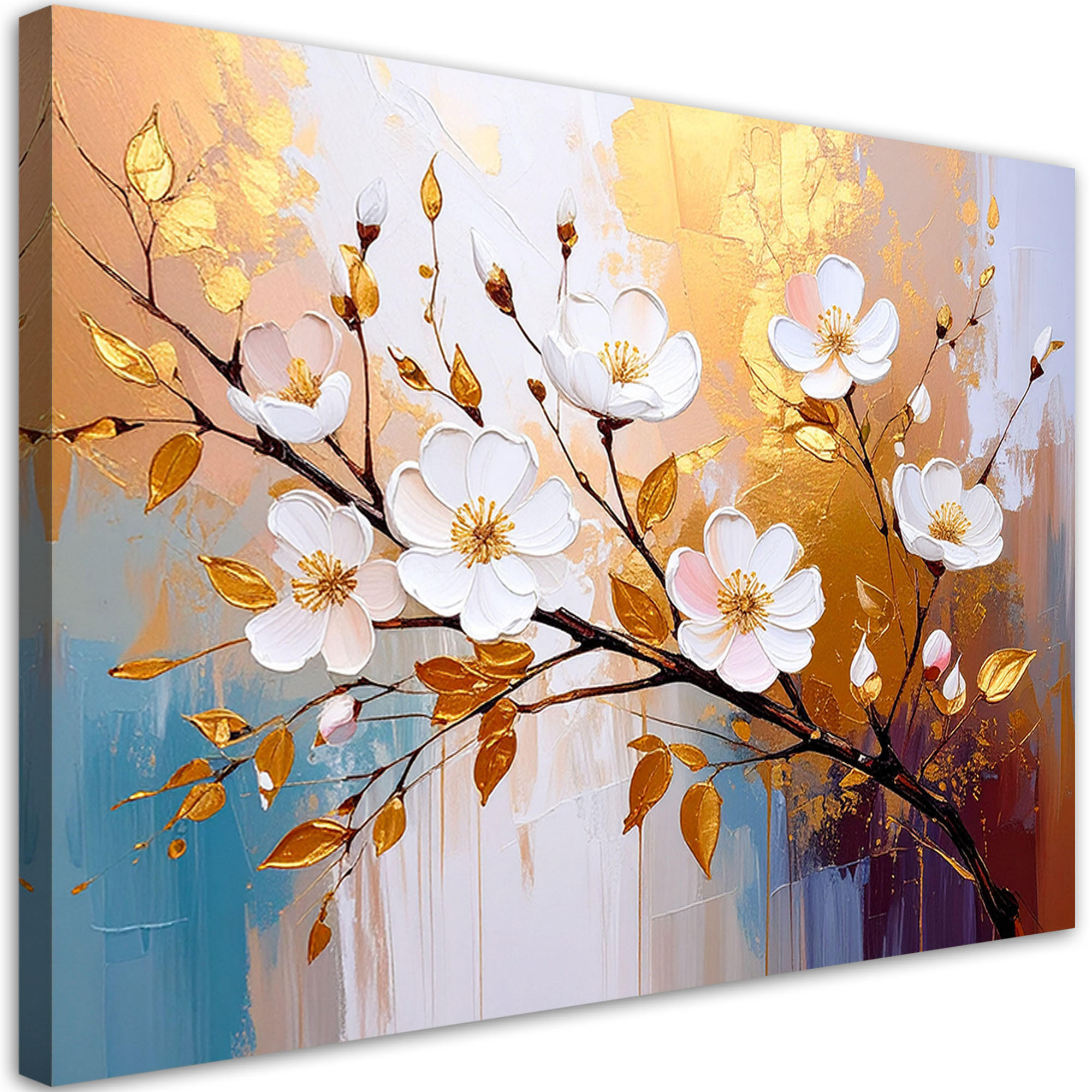 Feeby Leinwandbild Beige 120x80 cm