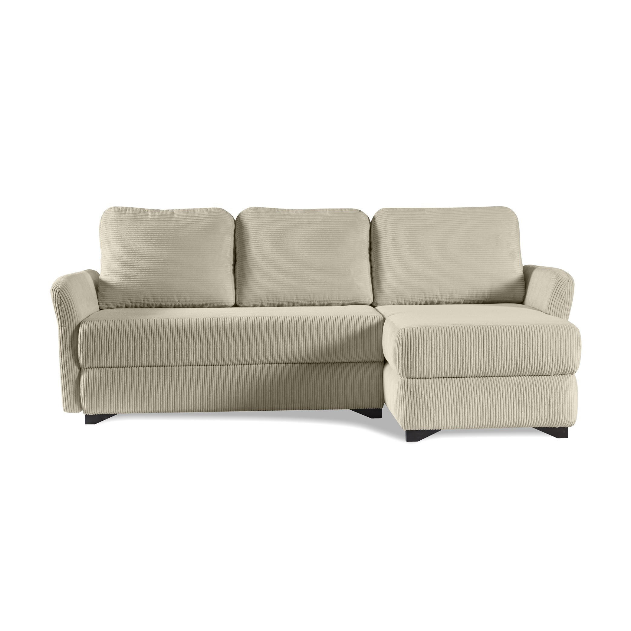 ECKSOFA Volt Creme, universal Ecksofa mit Schlaffunktion - Creme, Holzwerkstoff/Textil (238/155cm) - Bettso