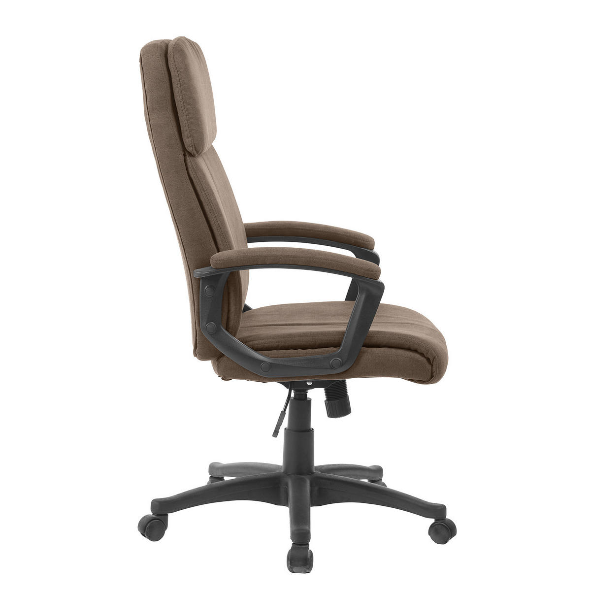 BÜRODREHSTUHL - Braun - Flachgewebe - Schwarz/Braun, Kunststoff/Textil (68/109/57cm) - home24