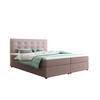 BOXBETT FADO 1 mit Matratze H3 und Topper 180x200 Cosmic 14 - Pink, Holz/Textil (180/200cm) - Bedante