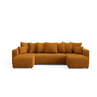 ECKSOFA mit Schlaffunktion Gelb - Currygelb, Textil (318/145cm) - Furnisell