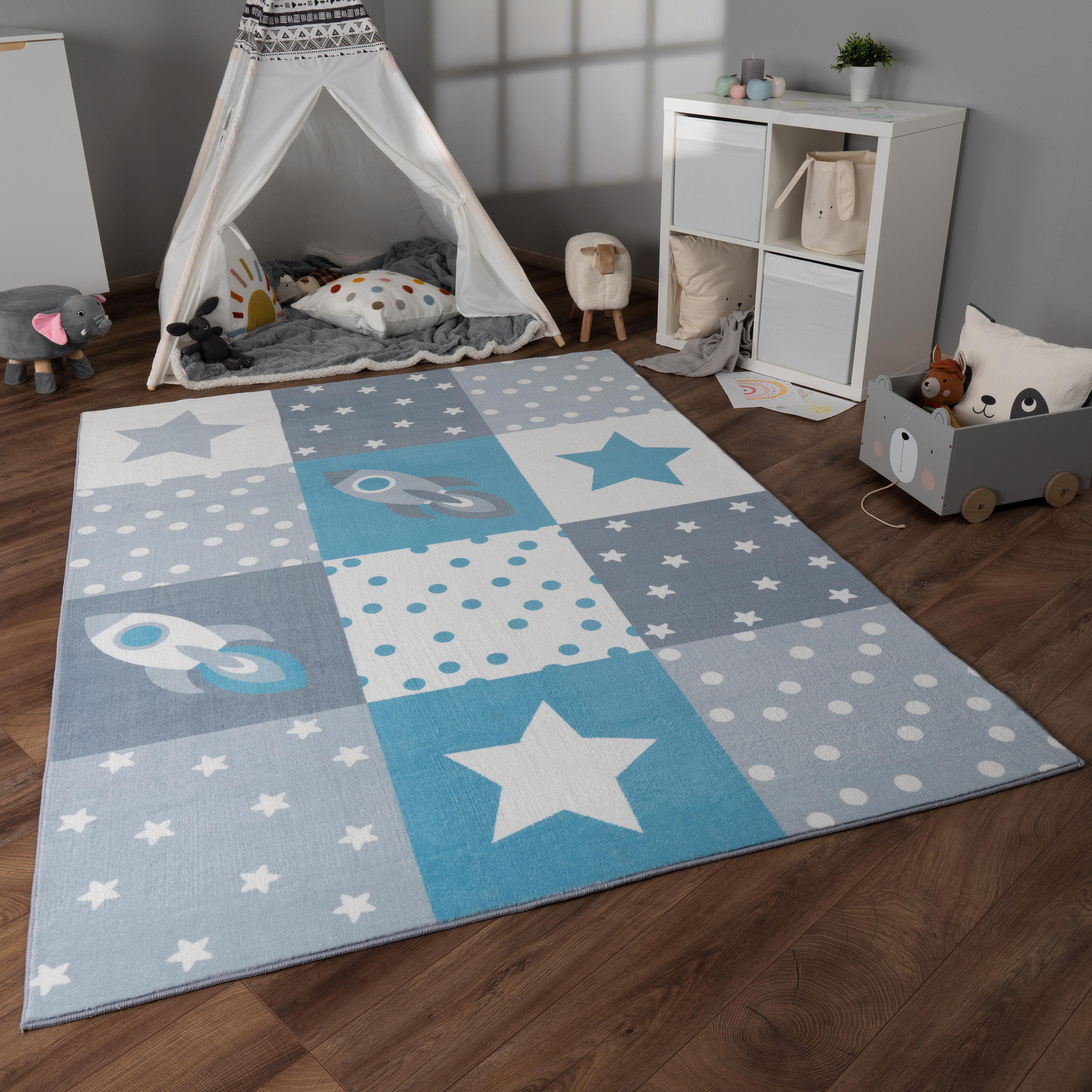 KINDERTEPPICH 120/160 cm Eliz 395 - Blau, Textil (120/160cm) - Paco Home