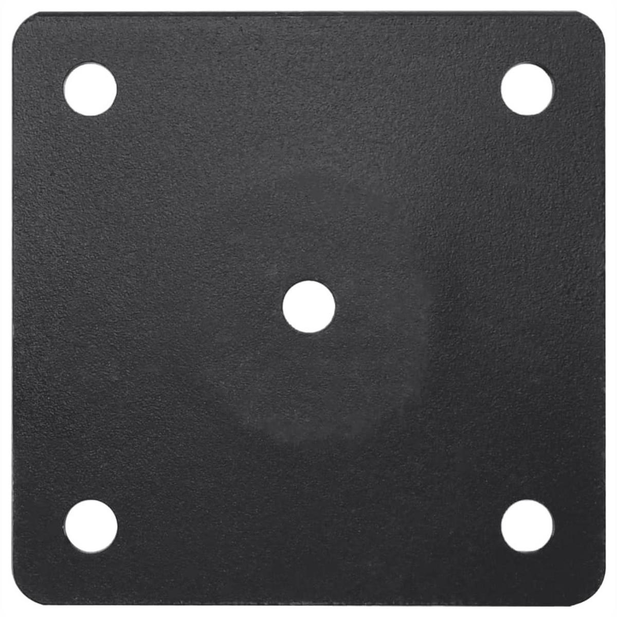 SONNENSCHIRMSTÄNDER Für Ø38/48 Mm Mast Mattschwarz Stahl - Schwarz, Metall (12.5/12.5cm) - vidaXL