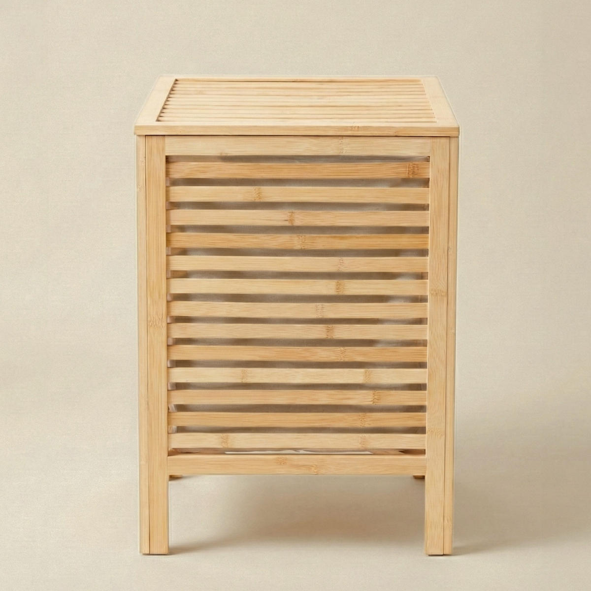 WÄSCHEKORB Lund 60l - Beige, Naturmaterialien (40/57/40cm)