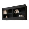 HÄNGEVITRINE TIVOLI HORIZONTAL 100, Schwarz - Schwarz, Glas/Holzwerkstoff (100/50/29.5cm) - Komodee