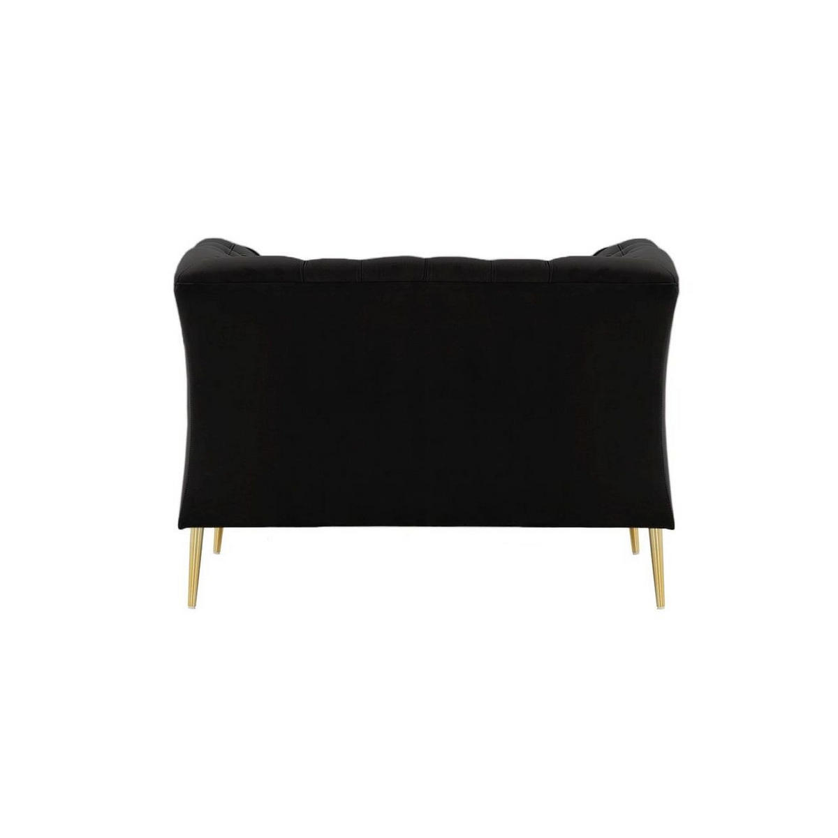 SESSEL Chesterfield Modern-Velluto 20 - Schwarz, Holz/Textil (106/74/80cm)