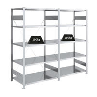 SCHWERLASTREGAL Silver Mamba 200x200x60cm 5 Ebenen je 150kg Fachlast Verzinkt - Silberfarben, Metall (200/200/60cm) - PROREGAL