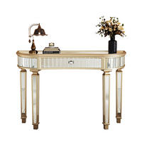 KONSOLENTISCH 120/38/78 cm Gold Silber aus Glas MDF mit Schublade - Goldfarben, Holzwerkstoff (120/38/78cm) - OKWISH