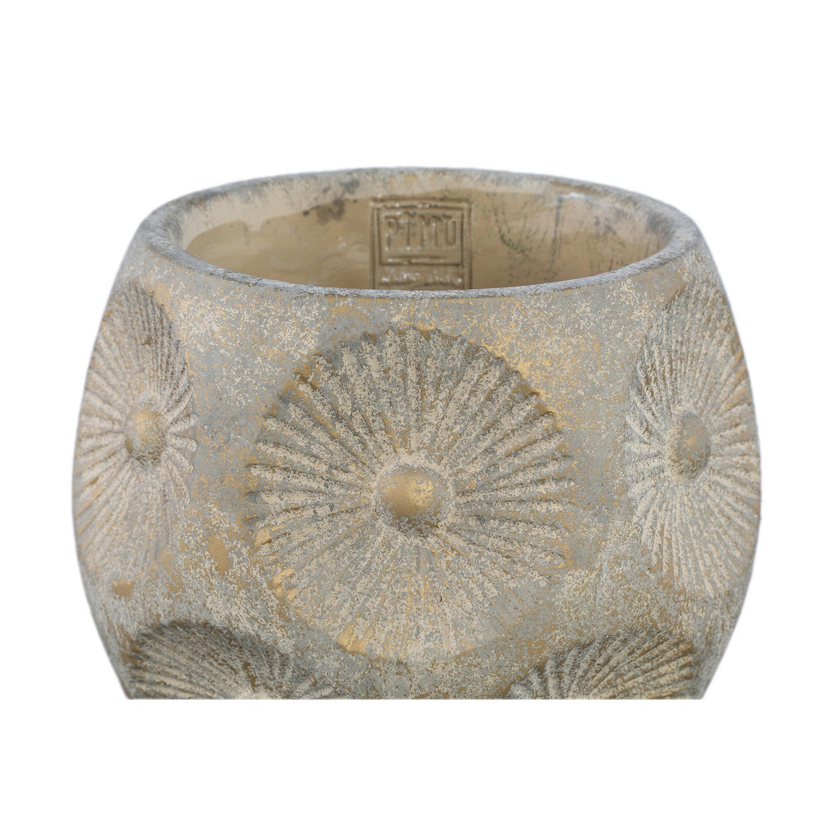 TOPF Saff Braun 19.5/19.5/17cm - Braun, Stein (17cm) - PTMD Collection