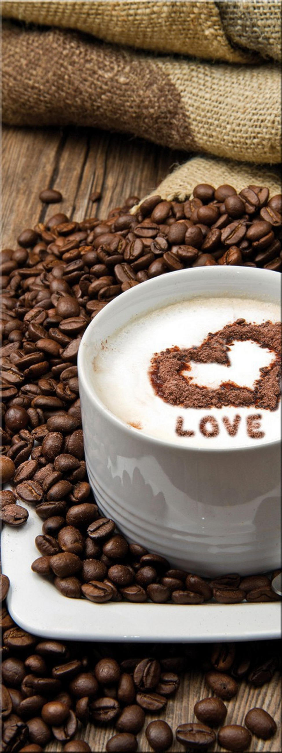 GLASBILD 30x80 cm Küche Kaffee braun - Beige, Glas (30/80cm) - artissimo