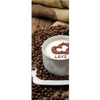 GLASBILD 30x80 cm Küche Kaffee braun - Beige, Glas (30/80cm) - artissimo