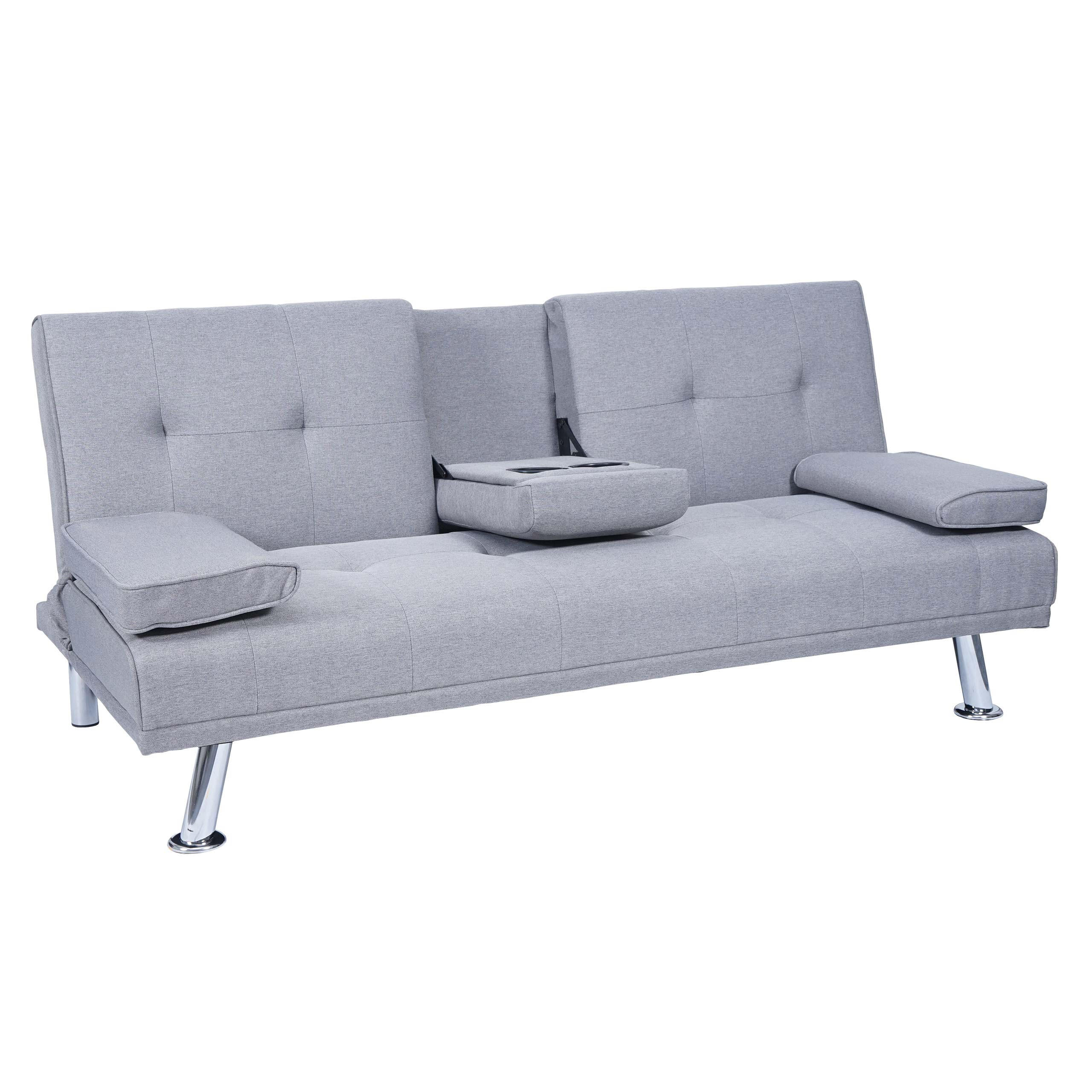 3-SITZER-SOFA Hellgrau - Hellgrau, Textil (166/77/81cm) - MCW