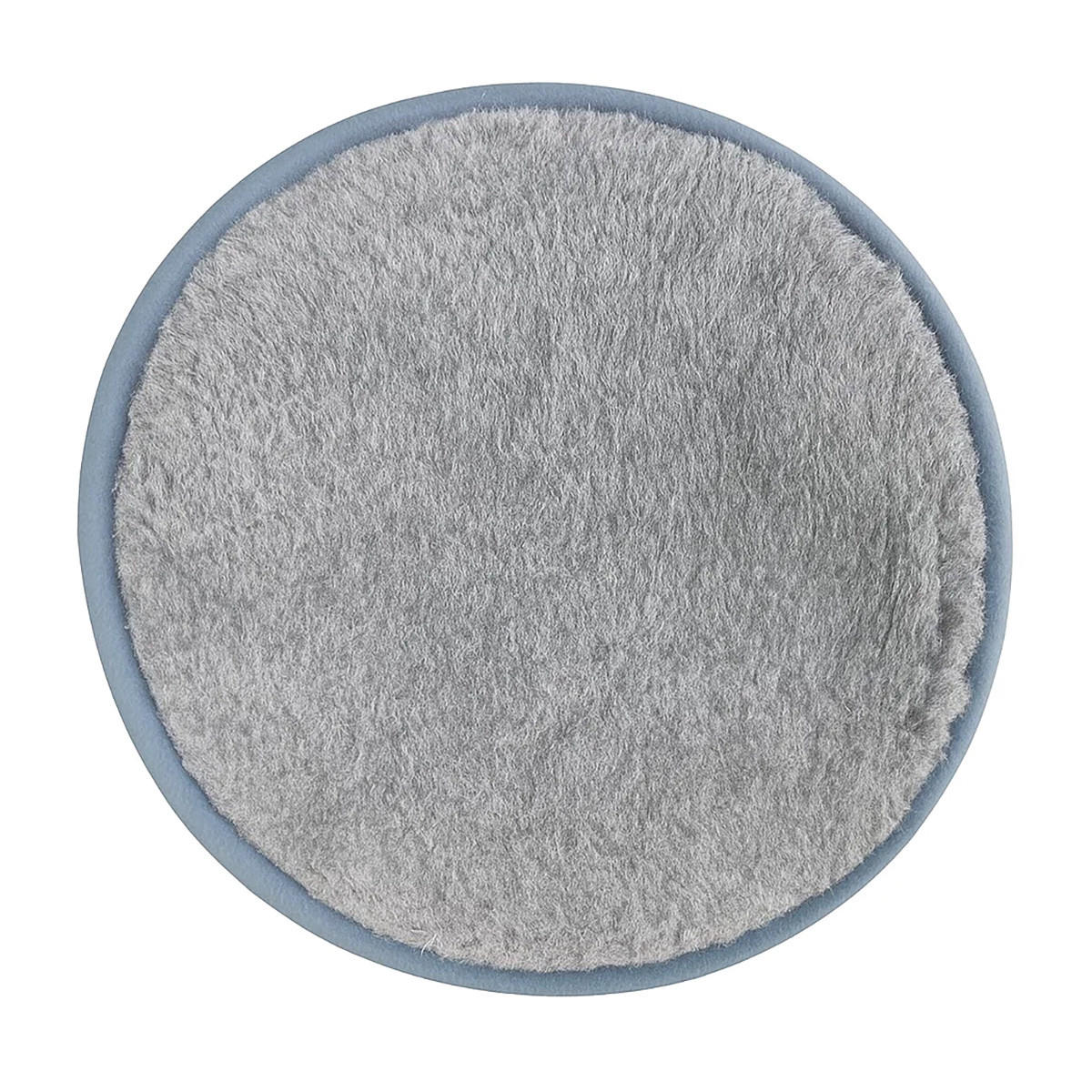 SITZKISSEN Merino Schurwolle Weiches Wollkissen Rund 40/40 cm - Grau, Fell (40/40cm) - Provellus