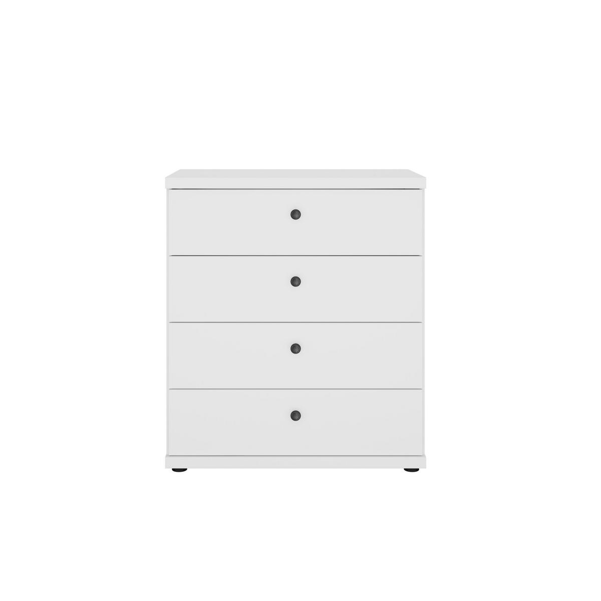 KOMMODE Greenholm in Weiß 75 x 86 x 42 cm (BxHxT) - Stil trifft auf Funktion, Schubkastenkommode - Weiß, Holzwerkstoff (75/86/42cm)