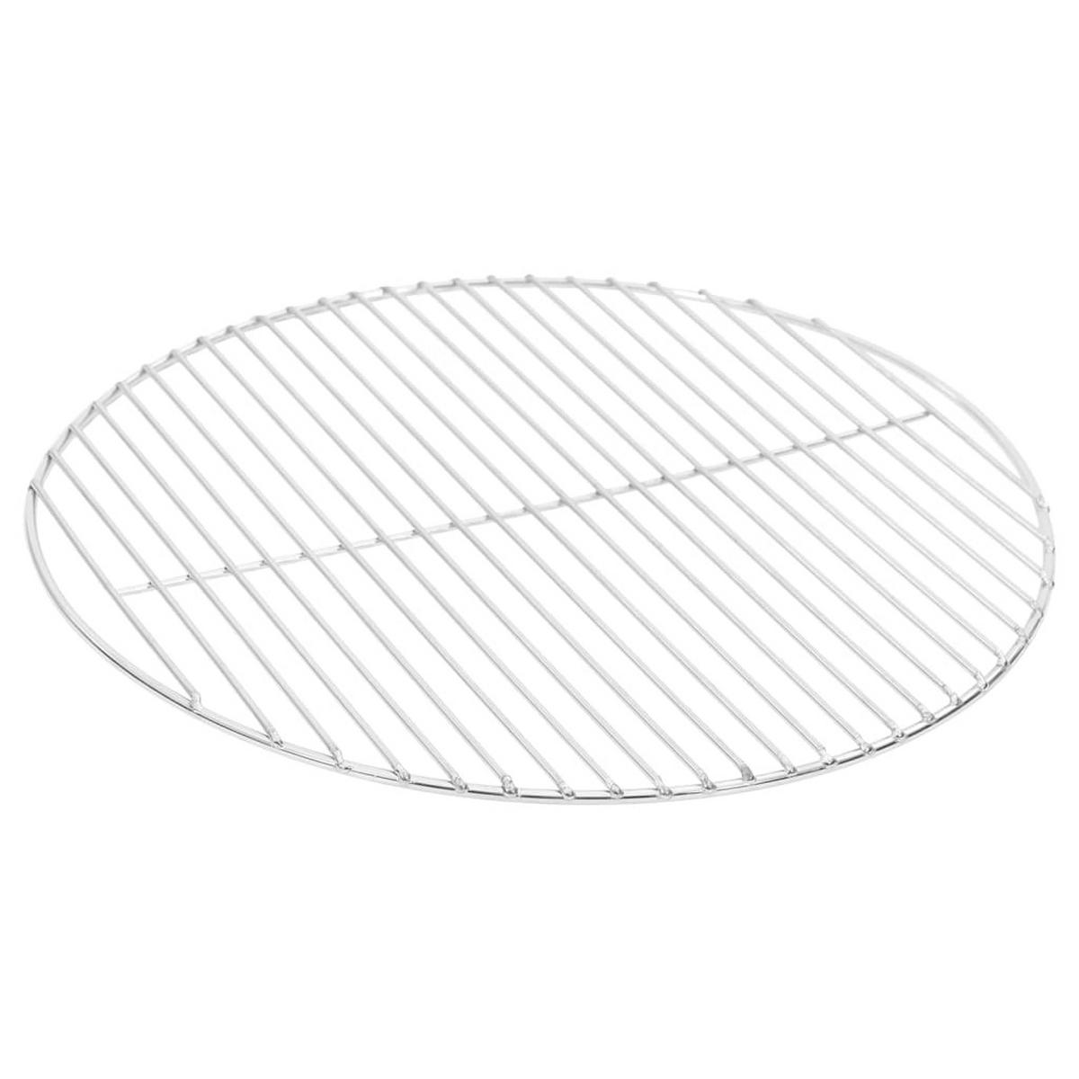 GRILLROST Rund Ø44,5 Cm 304 Edelstahl - Silberfarben, Metall (44.5/44.5cm) - vidaXL