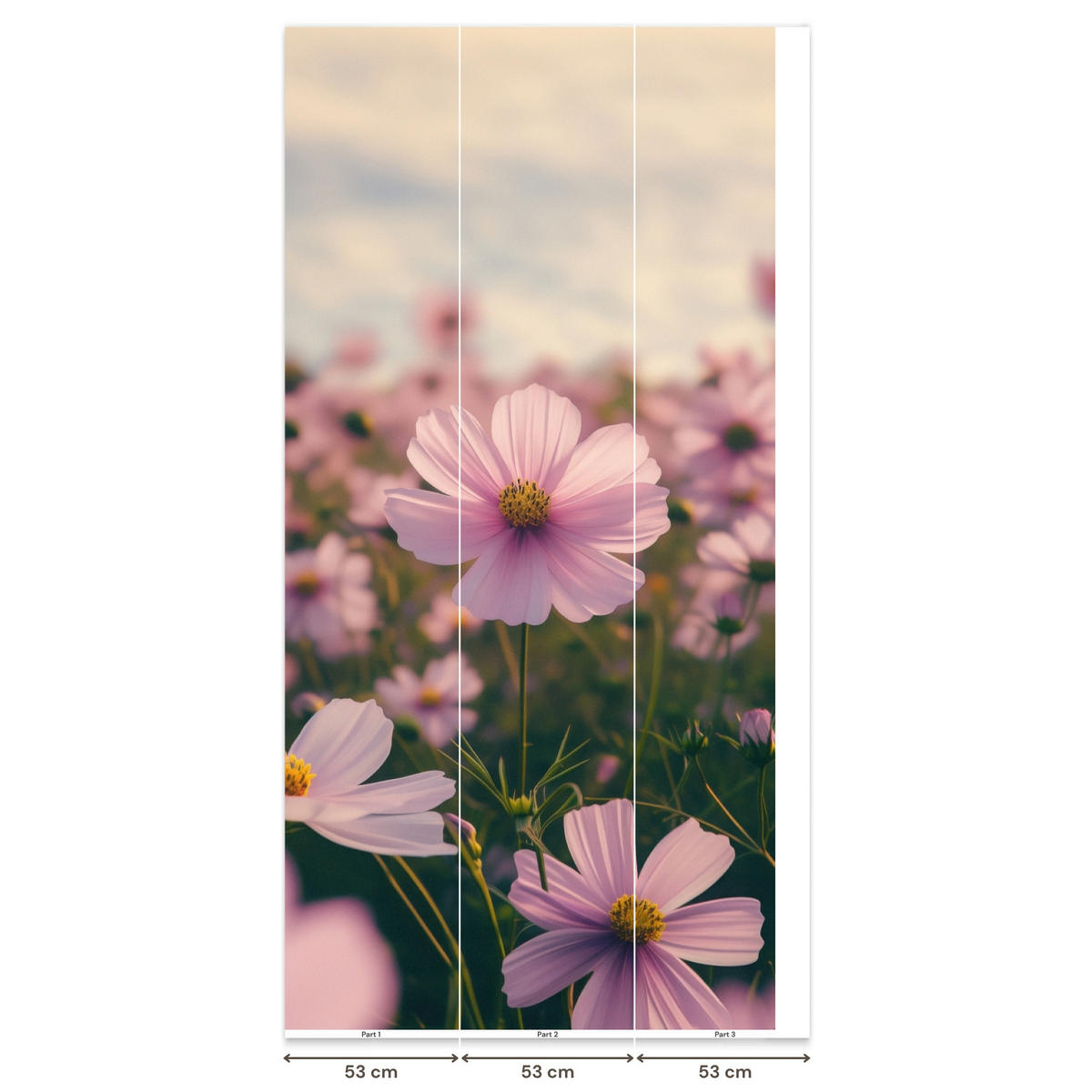 TAPETE - Blumen - Lila - Unscharf - 140x300 cm - Rosa, Papier (140/300cm) - OnlyWow