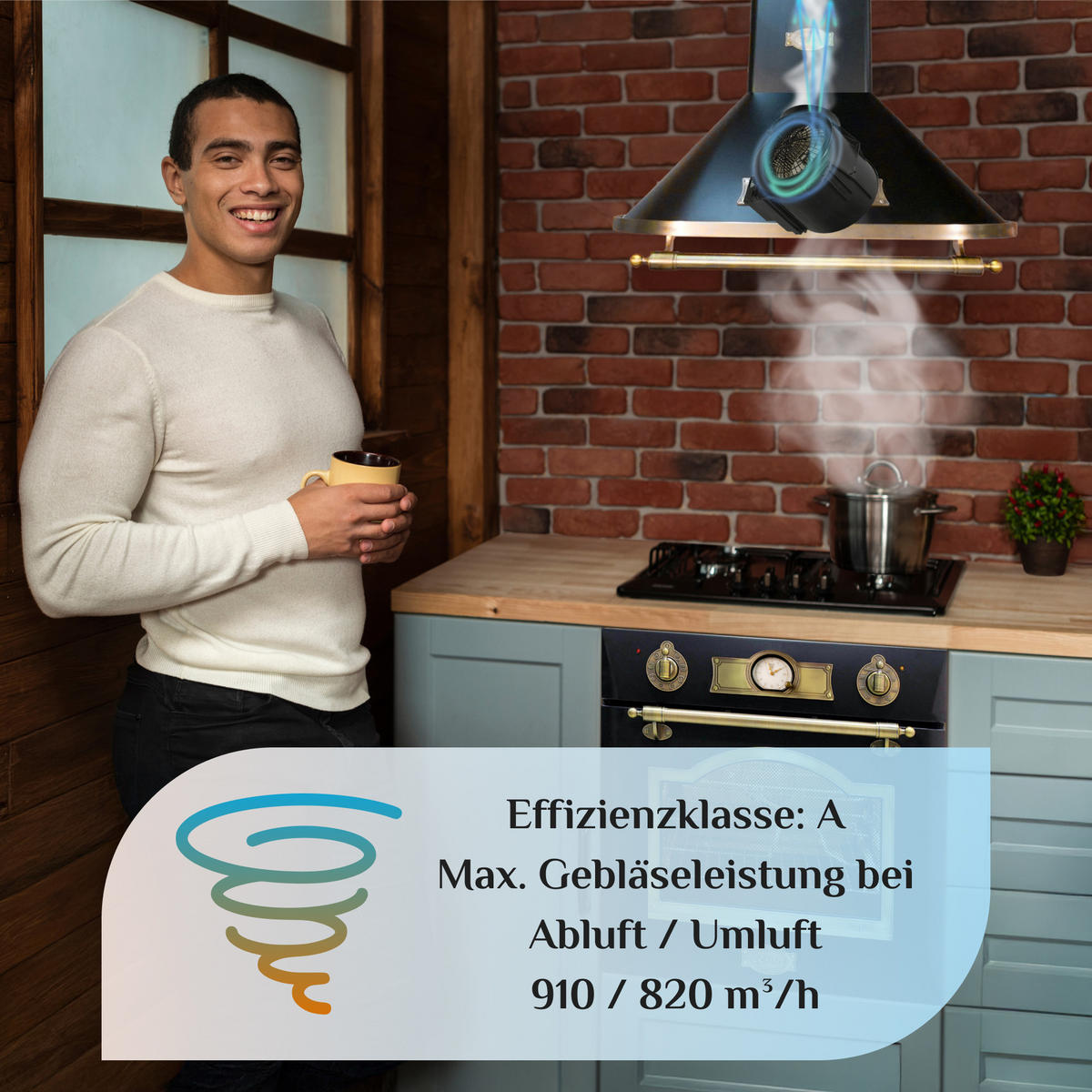 WANDHAUBE A 6315 Em Eco Schwarz 60cm - Schwarz, Metall (60/86.5/48cm) - Kaiser Küchengeräte