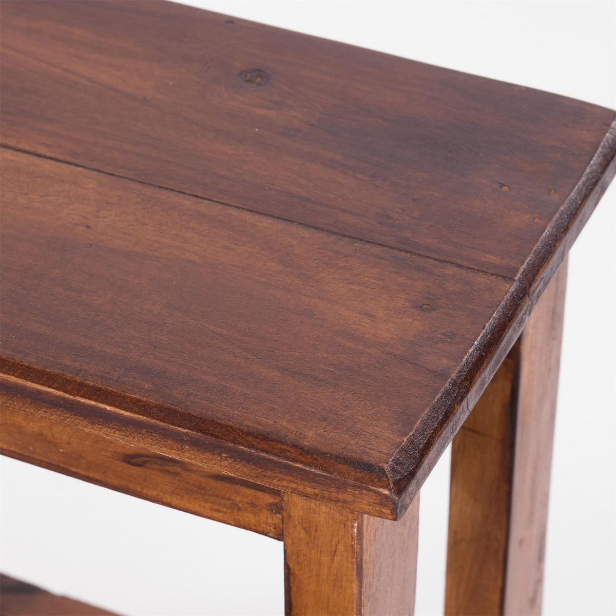 TRITTLEITER STEP 2 Stufen, Massivholz naturfarben - Braun, Holz (37/46/37cm) - DESIGN DELIGHTS