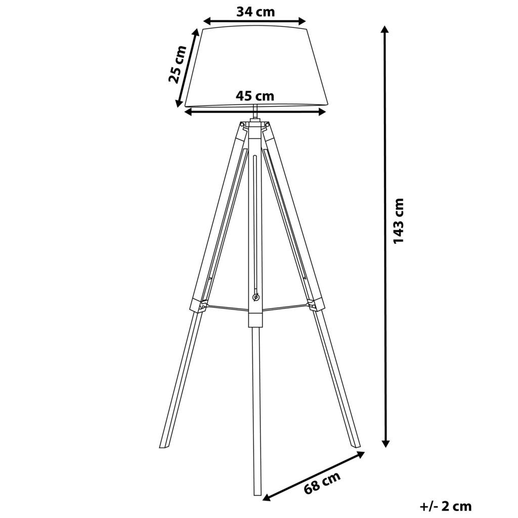 Thumbnail - Beliani Stehlampe, Schwarz, Holz, 68x143x68 cm, Lampen & Leuchten, Innenbeleuchtung, Stehlampen, Stehlampen