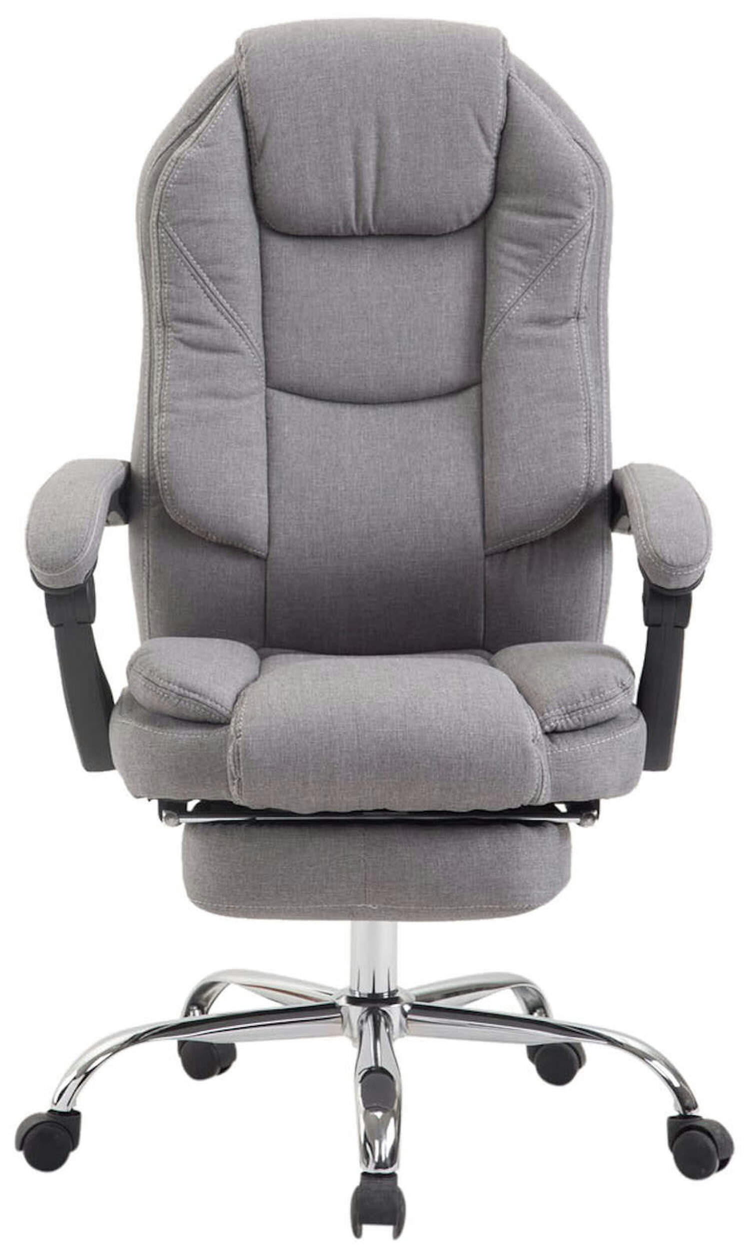 BÜROSTUHL Castan, Stoff Grau - Grau, Textil/Metall (67/124/64cm) - TPFLiving