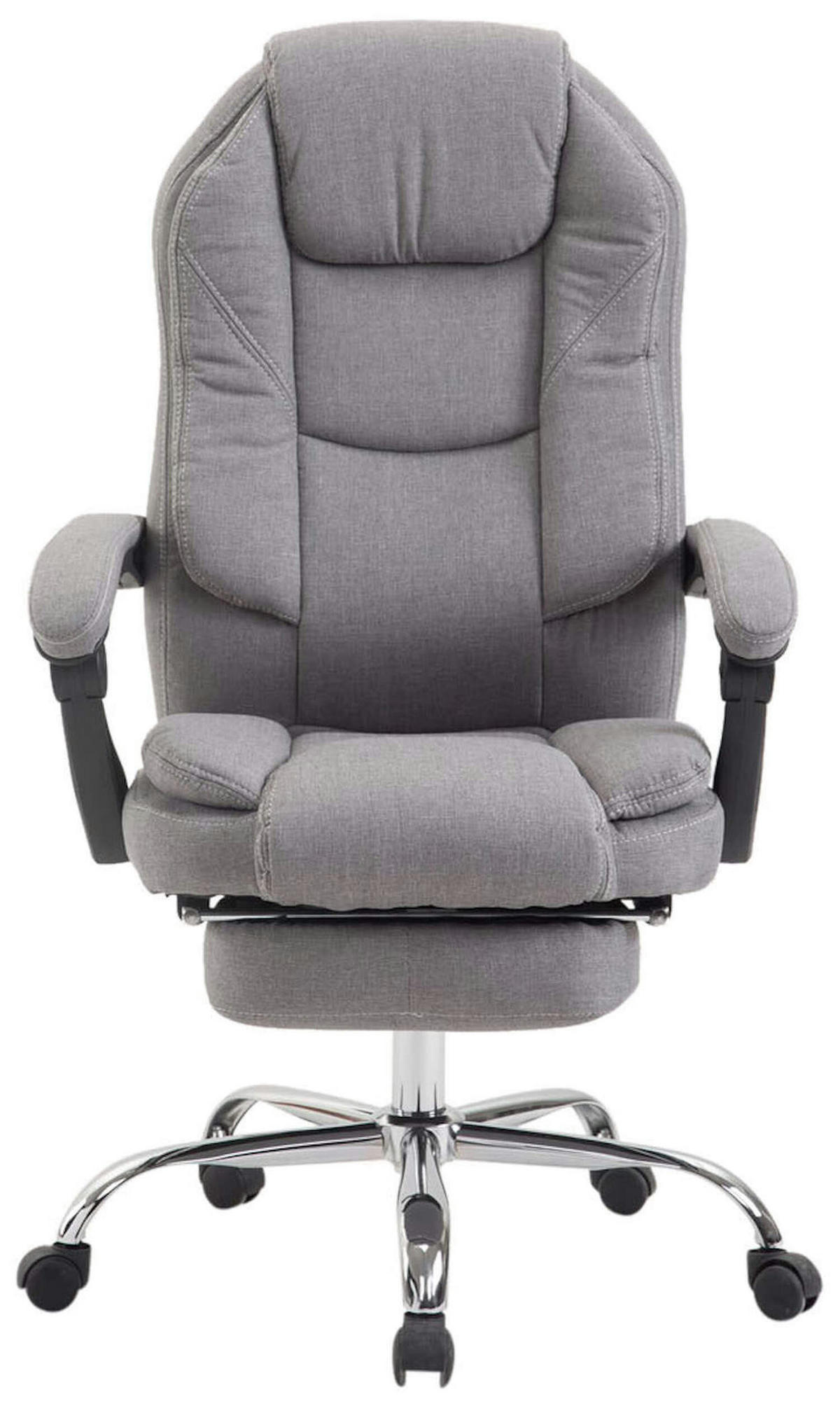 BÜROSTUHL Castan, Stoff Grau - Grau, Textil/Metall (67/124/64cm) - TPFLiving