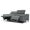 RELAXSOFA FIERO 3-Sitzer mit 2 Relaxfunktionen, grau - Schwarz/Grau, Holzwerkstoff/Textil (212/82/103cm) - Courtois Laville