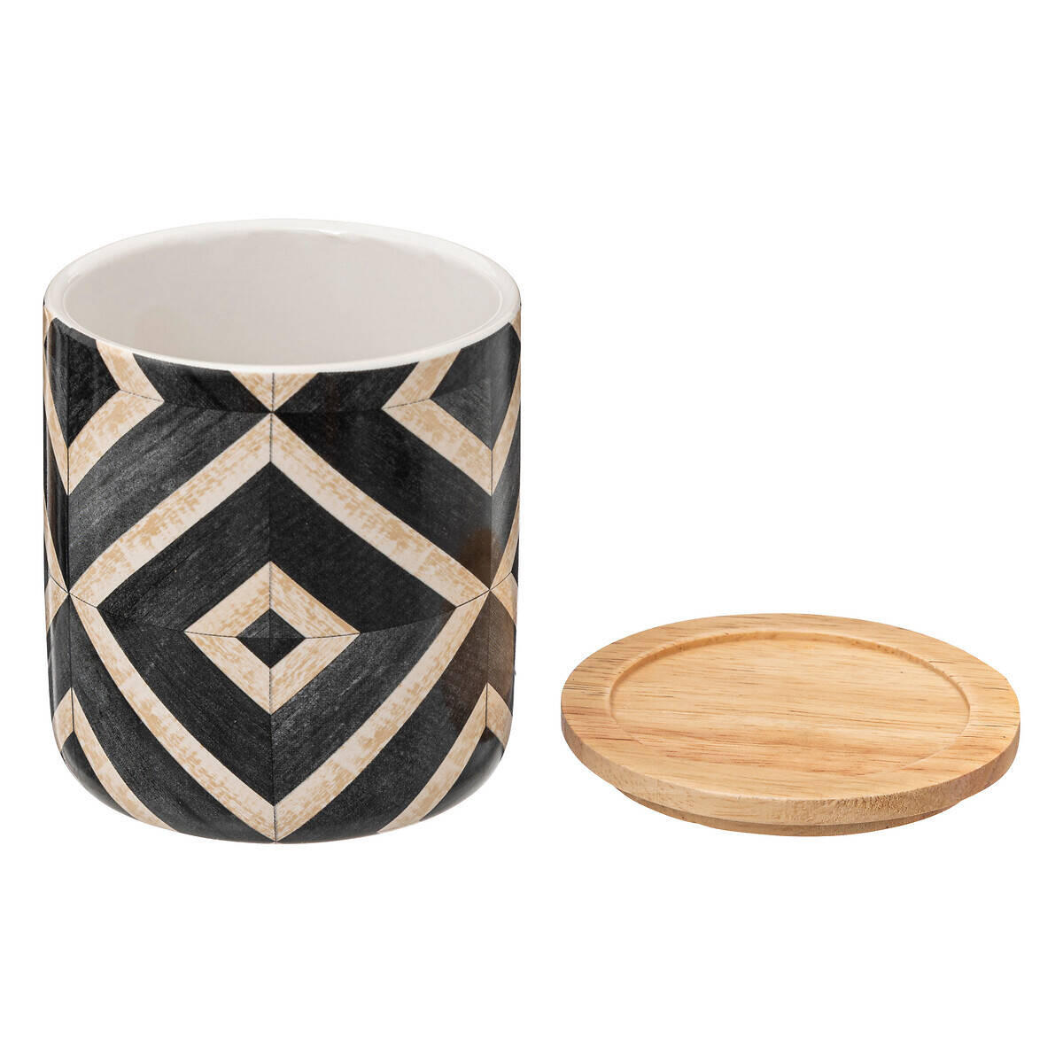 KERAMIKBEHÄLTER Hapache Ø 9,8 cm - Schwarz, Keramik (9.8/11.2/9.8cm)