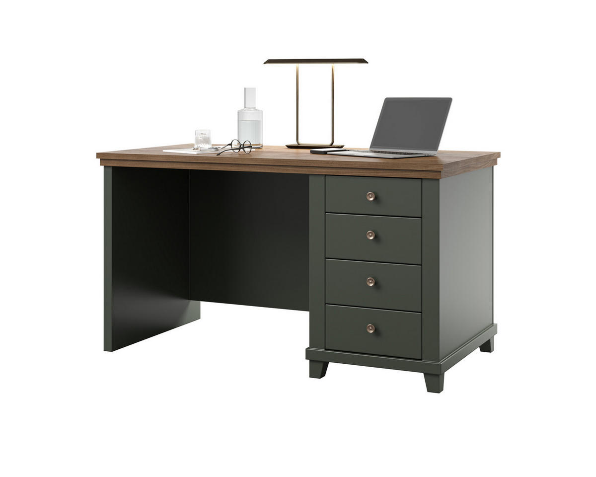 SCHREIBTISCH EVOLETTA 140x70x77 cm Bürotisch Computertisch, Hellgrün - Hellgrün, Holzwerkstoff (70/140/77cm) - MASSENO