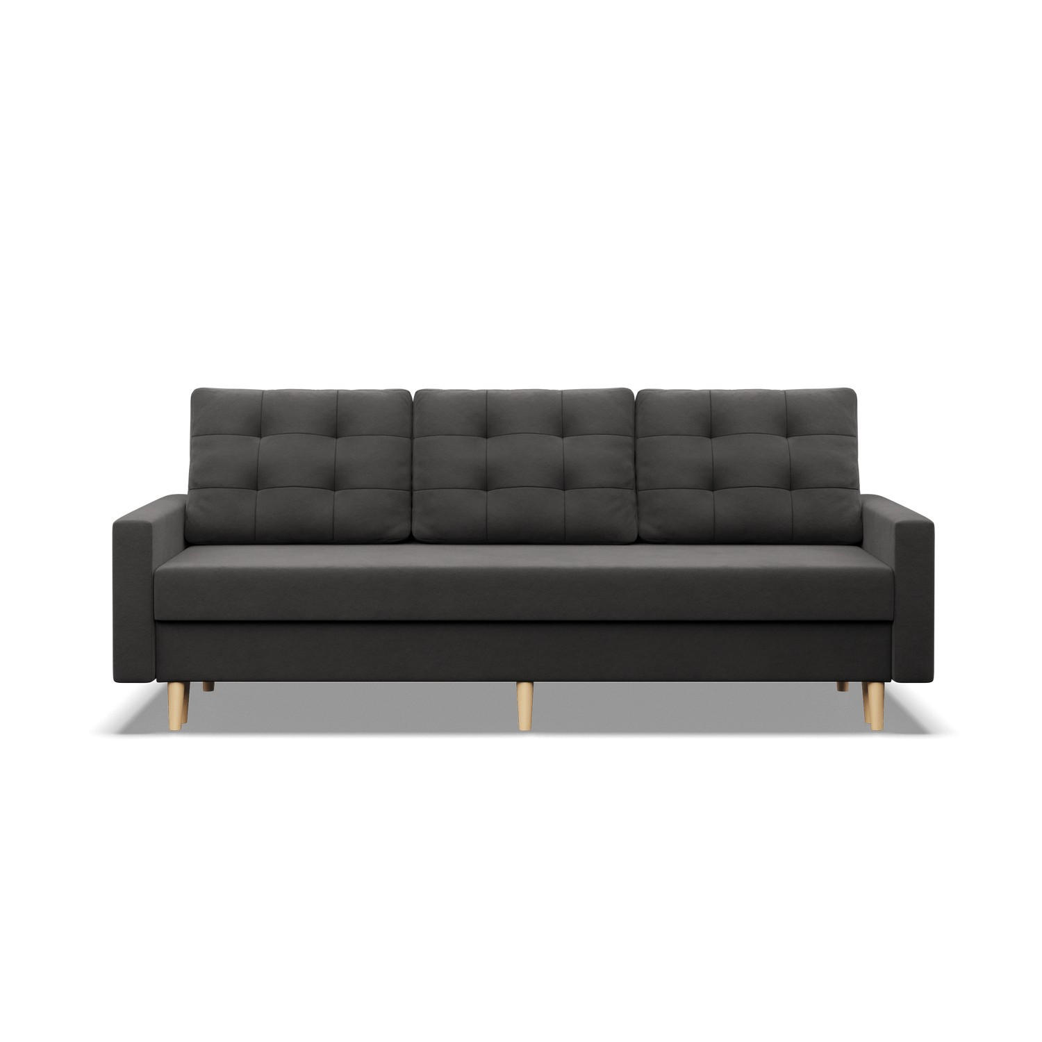 SOFA 3-SITZER MIT SCHLAFFUNKTION BLANK, Grau - Grau, Textil (212/92/92cm) - Mebligo