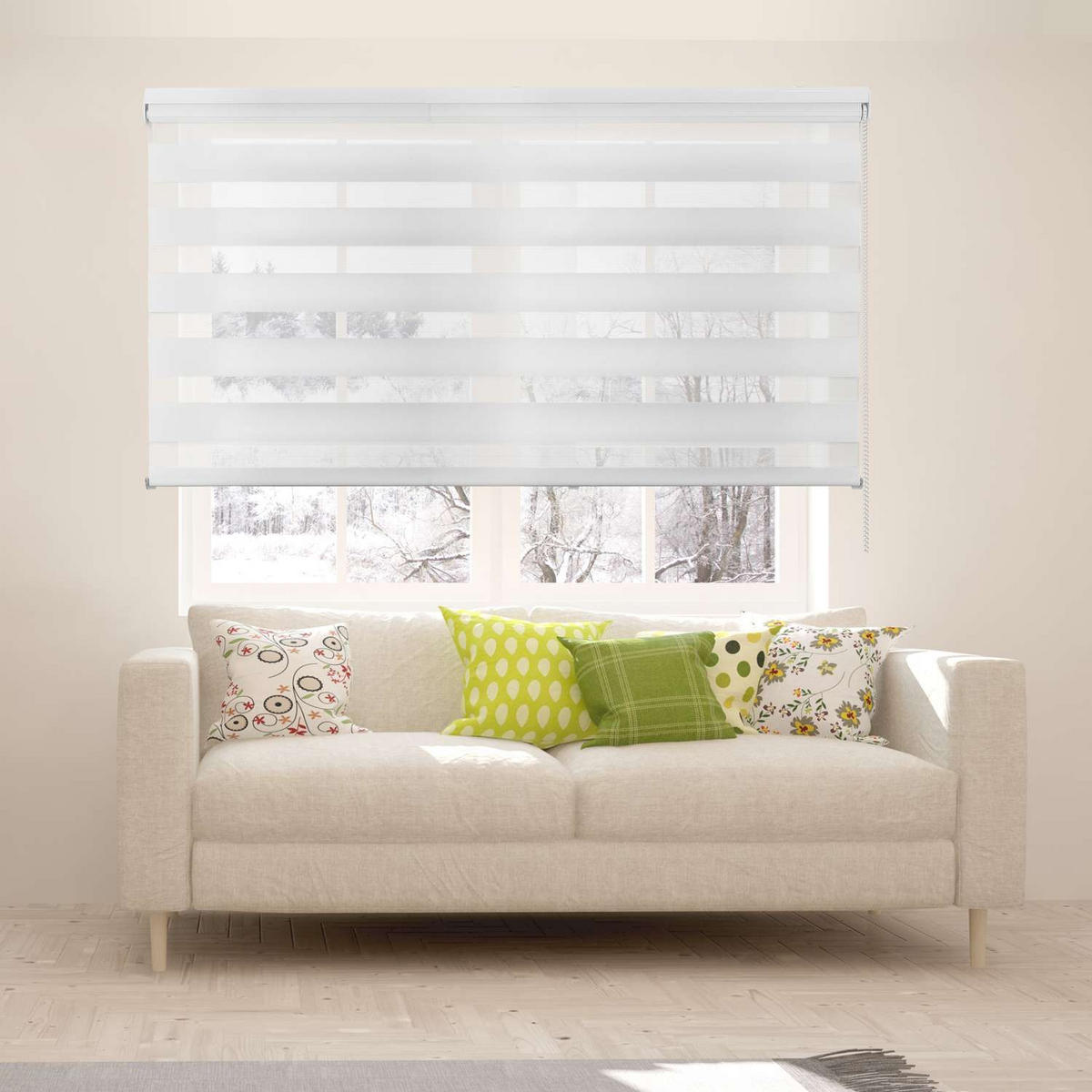 DOPPELROLLO Weiß 150x250 cm EL - Weiß, Kunststoff (150/250cm) - STORESDECO