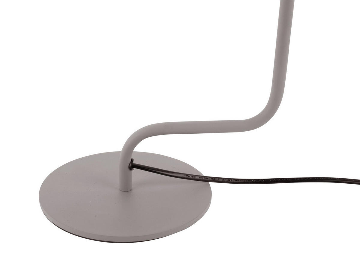 TISCHLAMPE Office Curved 21/18/50 cm - Grau, Metall (21/18/50cm) - Leitmotiv
