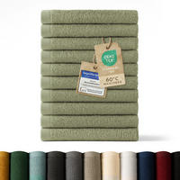 GÄSTETUCH 10er-Set, 10x Gästetuch 30/30 cm, Hellgrün - Hellgrün, Textil (30/30cm) - Blumtal