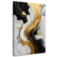 LEINWANDBILD Abstrakter Marmor 40x60cm - Goldfarben, Textil (40/60cm) - Feeby