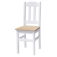 HOLZSTUHL Massiv Kiefer Holz, Weiss/Roh, 90 x 36 x 39 cm - Naturfarben/Kieferfarben, Holz (39/90/36cm) - Koma