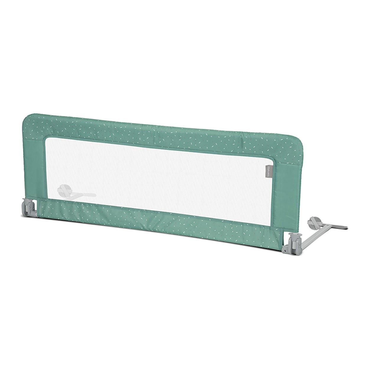 BETTSCHUTZGITTER Safety night 127 x 45 cm grün 18 Monate bis 5 Jahre, faltbar, Tragetasche, Rausfallschutz, Reisebett - Grün, Metall (45/127cm) - Lorelli