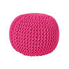STRICK-POUF pink, 40/40/35 cm - Pink, Textil (40/35/40cm) - Homescapes