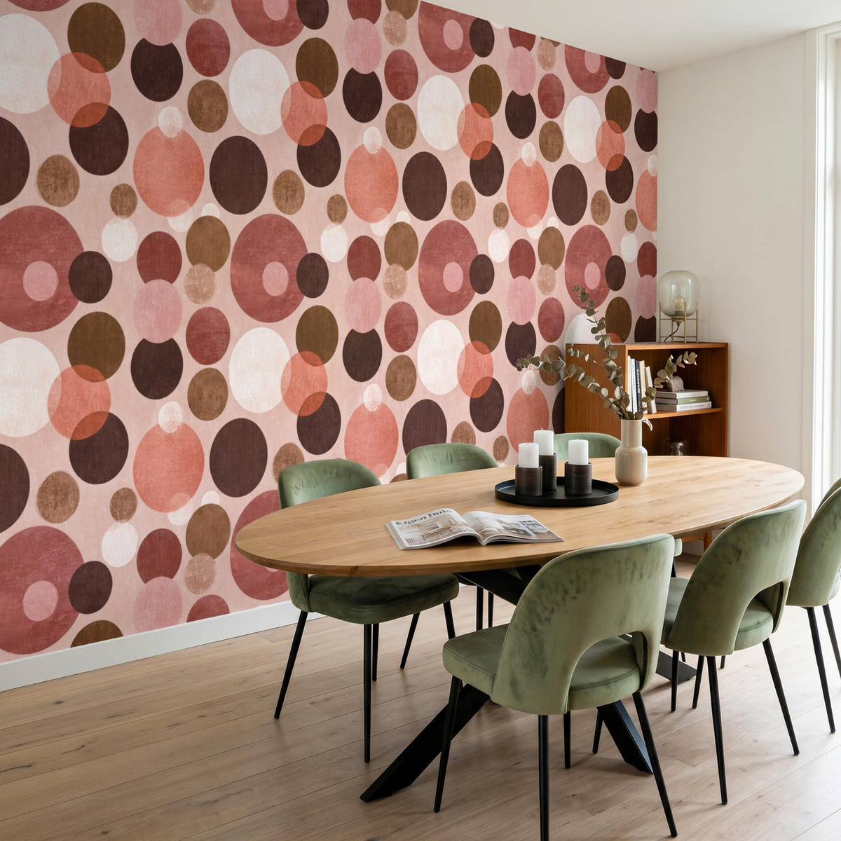 TAPETE - Kreise - Modern - Farbenfroh - 300x200 cm - Multicolor, Papier (300/200cm) - OnlyWow