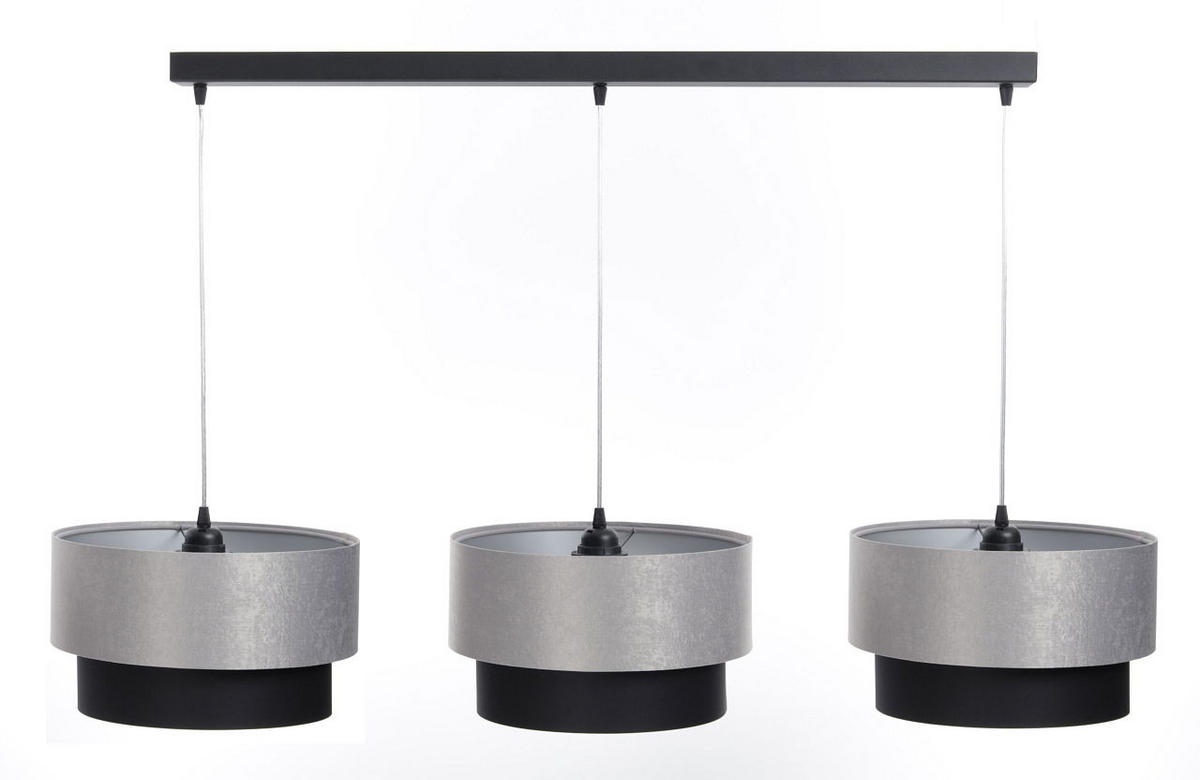 HÄNGELEUCHTE Grau 30/88 cm - Schwarz, Kunststoff (30/2.6/88cm) - ONZENO