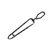 KAMINHOLZZANGE - Schwarz, Metall (6/46/4.5cm) - Relaxdays