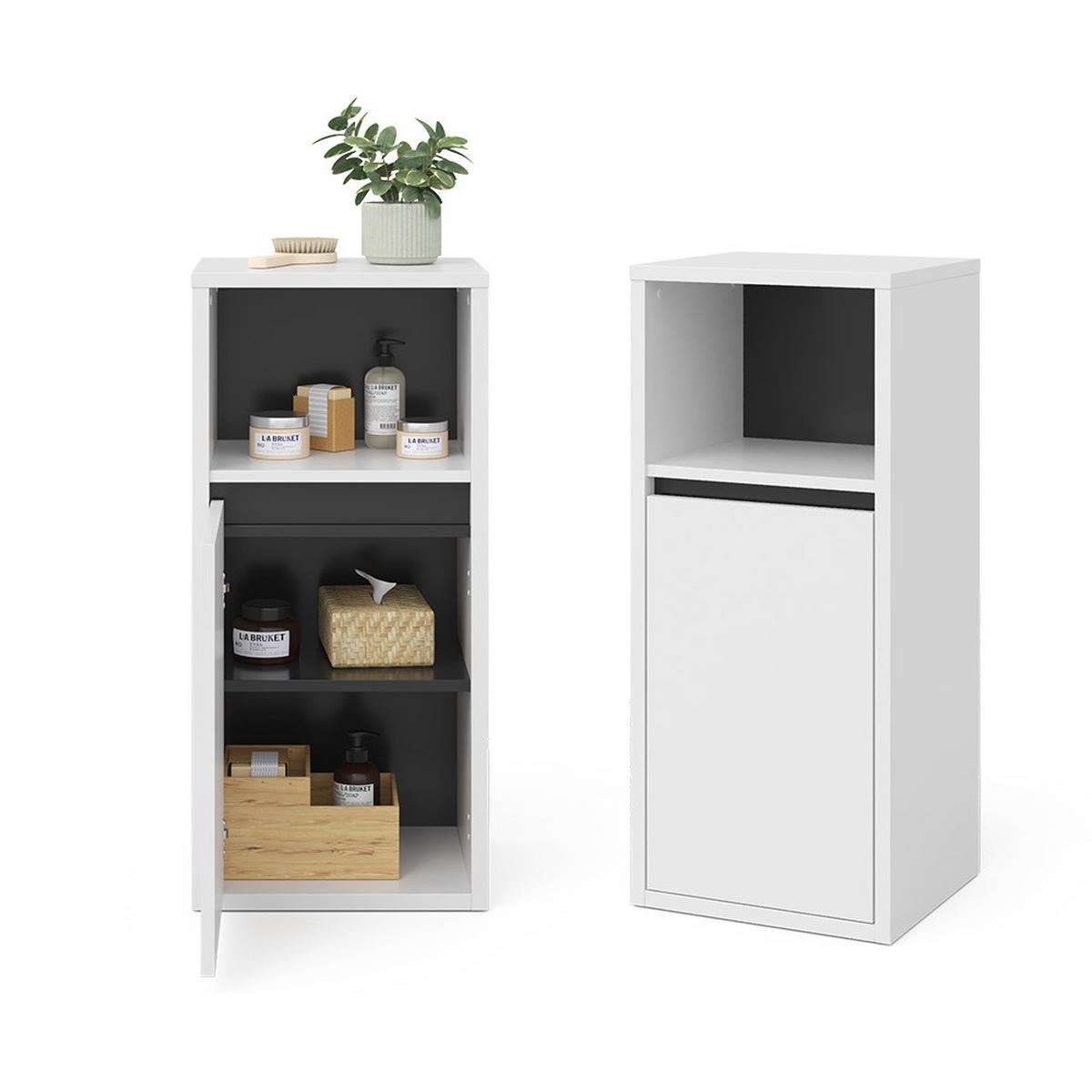 STŘEDNÍ SKŘÍŇKA Viola Bílá - bílá, kompozitní dřevo (38/80/33cm) - Vicco