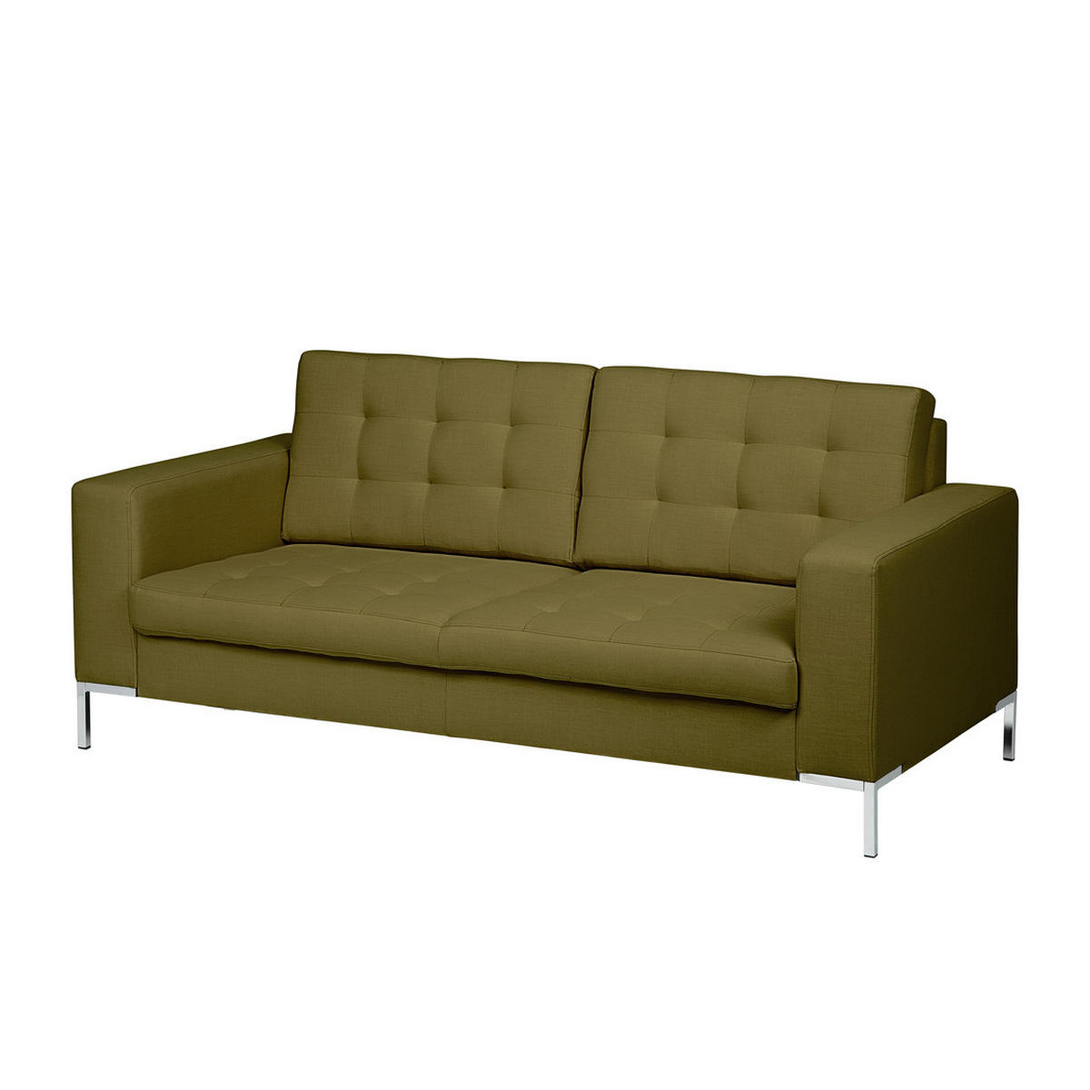 2-SITZER SOFA - Webstoff - Olivgrün, Textil (179/80/88cm) - home24