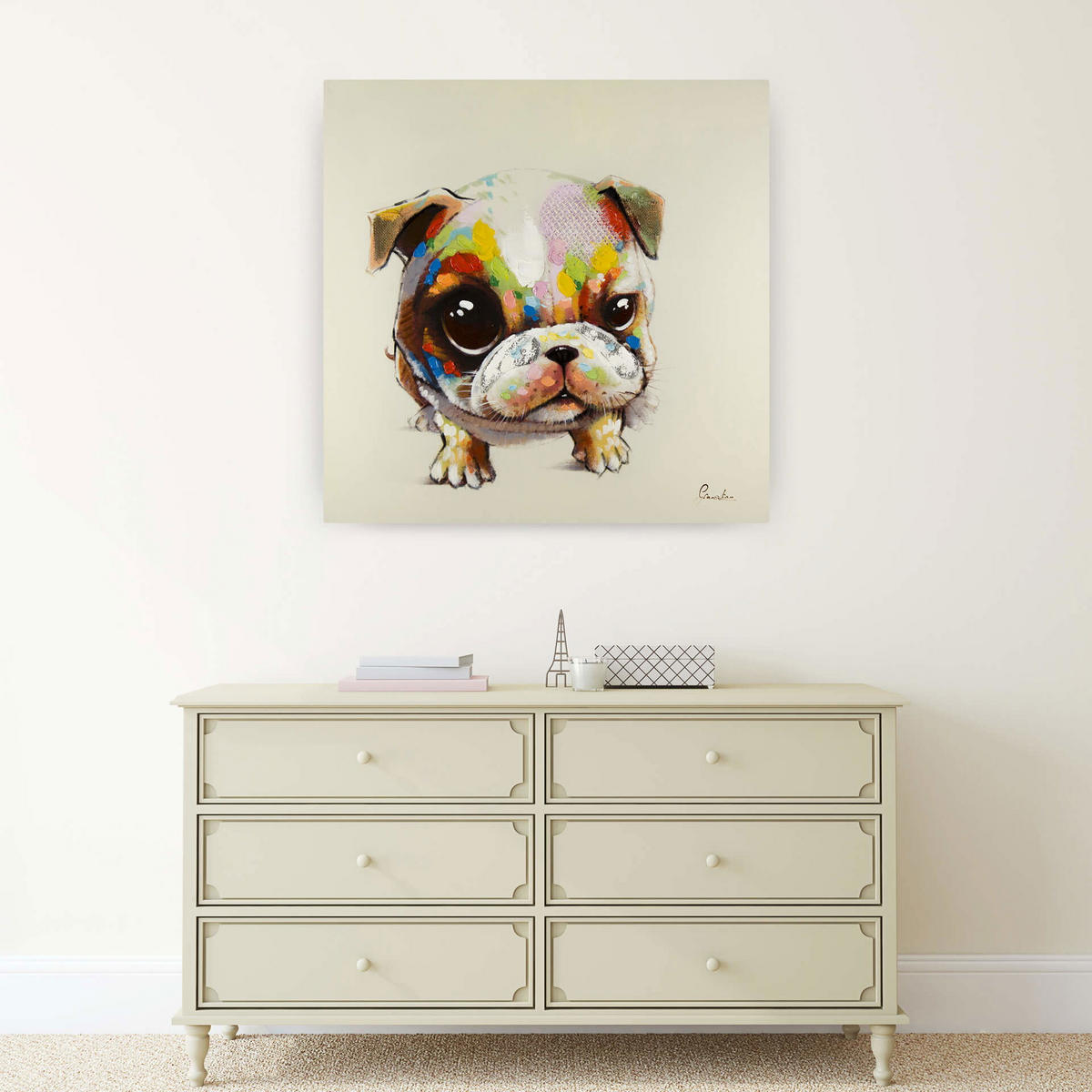 ACRYLBILD HANDGEMALT 80/80 cm - Multicolor, Holz/Textil (80/80cm) - KUNSTLOFT